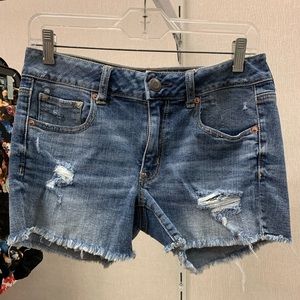 American Eagle Distressed Cutoffs